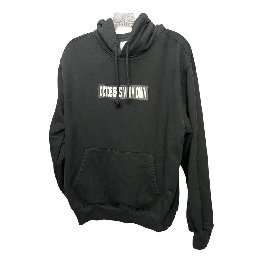 OVO Octobers Very Own Pullover Hoodie Mens Medium Black Thick Spellout Sweater